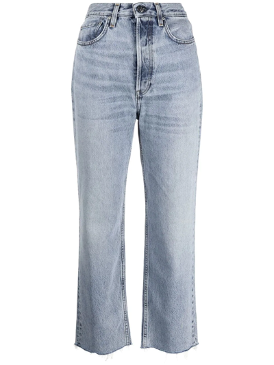 Totême Classic-cut Cropped Jeans In Blue