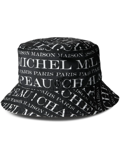 Maison Michel “jason”周身michel印花渔夫帽 In Black