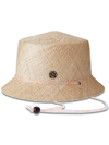 Maison Michel Arsene Raffia Cloche Hat In Nude