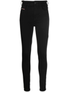 Diesel High-waisted Skinny Jeans In Schwarz