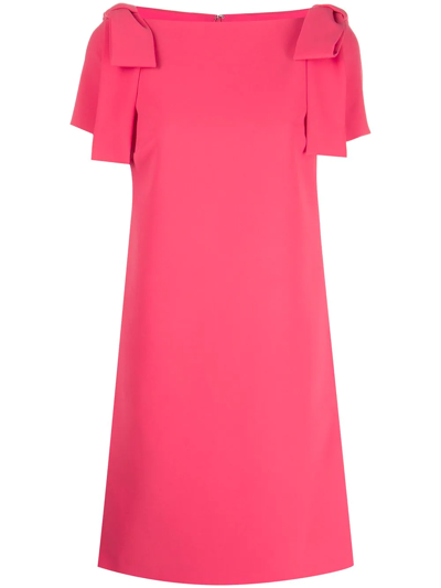 Carolina Herrera Bow-detail Shift Dress In Azalea