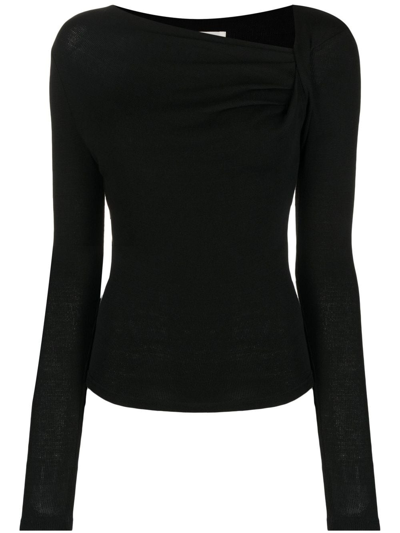 Isabel Marant Étoile Jeneth Knitted Top In Nero