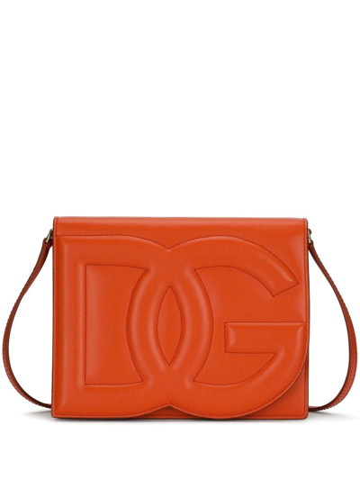Dolce & Gabbana Dg Logo Crossbody Bag In Orange