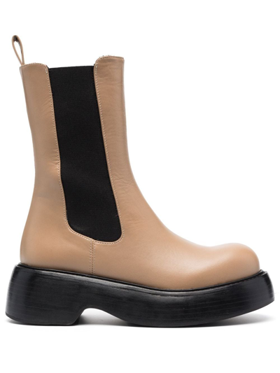 Paloma Barceló Marlon Leather Chelsea Boots In Taupe