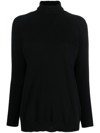 Drumohr Oversized Turtle Neck Side Splits Detail In Schwarz