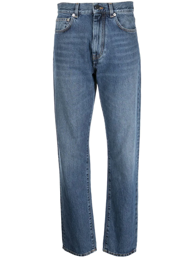 Loulou Studio High-rise Straight-leg Jeans In Blau