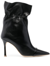 MALONE SOULIERS RUCHED POINTED BOOTS