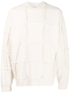 Marcelo Burlon County Of Milan Seam-detailing Crew Neck Jumper In Nude
