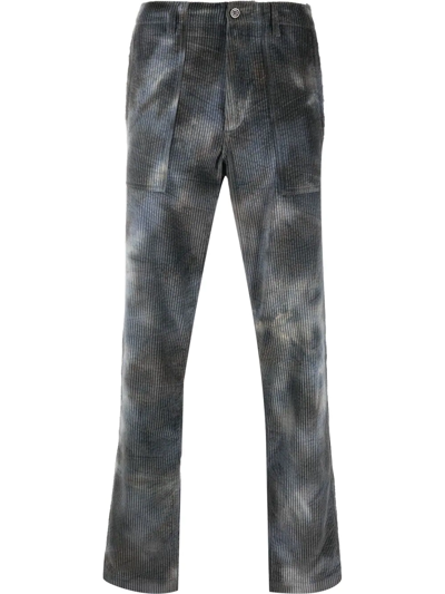 Missoni Tie Dye-print Corduroy Trousers In Grey