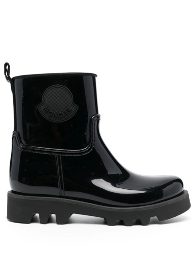 Moncler Black Ginette Rubber Boots