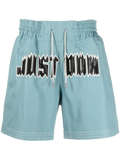 Just Don Logo-print Deck Shorts In 82