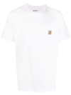Carhartt Cotton T-shirt With Logo Patch In Weiss