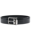 Dolce & Gabbana Black Belt With Engraved Logo In Schwarz