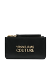 VERSACE JEANS COUTURE LOGO-LETTERED ZIPPED PURSE
