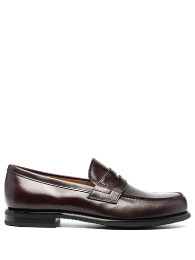 Church's Penny-slot Leather Loafers In Rot