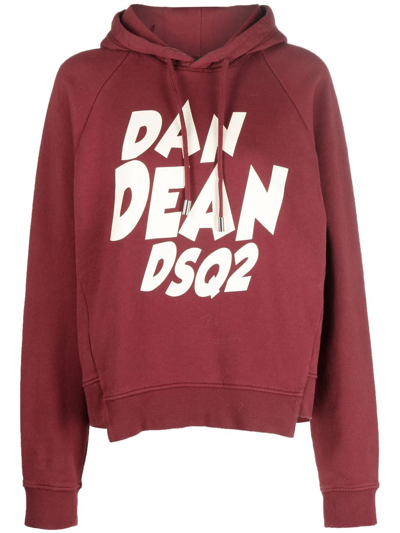 Dsquared2 Logo-print Drawstring Hoodie In New