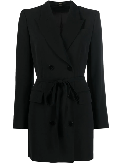 Seventy Double-breasted Blazer Dress In Black