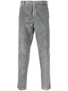 Pt Torino Corduroy Straight-leg Trousers In Grau