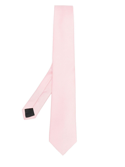 Lanvin Embroidered-design Silk Tie In Rosa