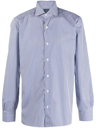 Barba Napoli Striped Button-up Cotton Shirt In Multi