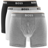 Hugo Boss Boss Mens Assorted Pre Branded Waistband Stretch-cotton Boxer Briefs In White