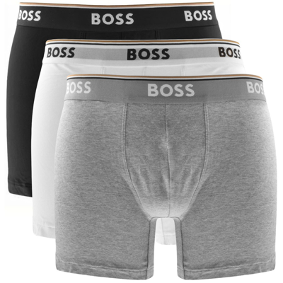 Boss Business Boss Underwear Triple Pack Boxer Shorts In White