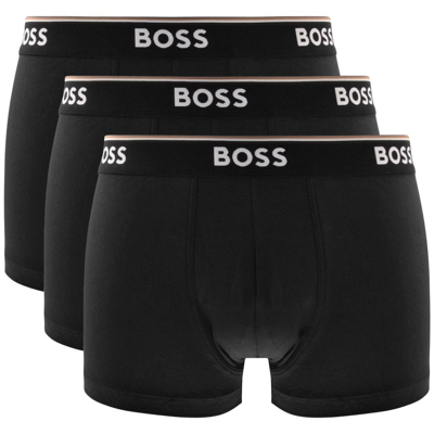 HUGO BOSS BOSS UNDERWEAR 3 PACK TRUNKS BLACK