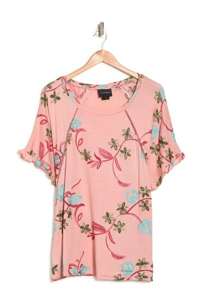 Forgotten Grace Embroidered T-shirt In Blush/ White