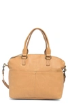 American Leather Co. Carrie Dome Satchel In Cashew Italian Weave