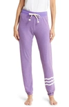Sol Angeles Waves Hacci Jogger Pants In Aubergine
