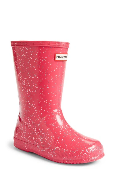 Hunter Kids' Original First Classic Glitter Rain Boot In Thrift / Thrift
