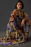 By Anthropologie The Marais Printed Chiffon Maxi Dress In Purple