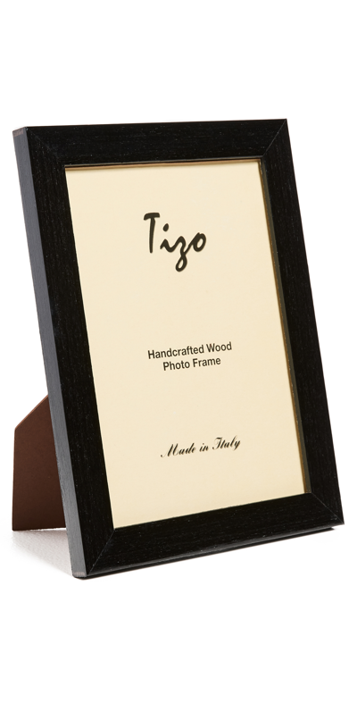 Tizo Design S 5x7 Italian Wood Frame In Dark Charcoal Black