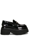 Alexander Wang Carter Patent-leather Platform Loafers In Black