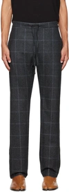 Bless Gray Pyjama Lounge Pants In Darkgrey Grid