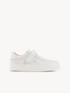 Chloé Lauren Scalloped Leather Sneaker In Blanc