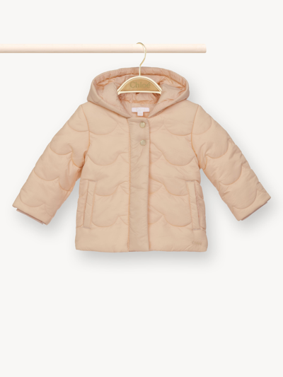 Chloé Kids' Puffer Jacket In Pink