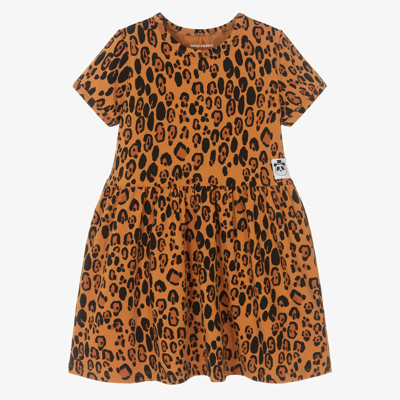 Mini Rodini Kids' Girls Brown Leopard Dress