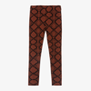 Mini Rodini All-over Snake-print Leggings In Brown