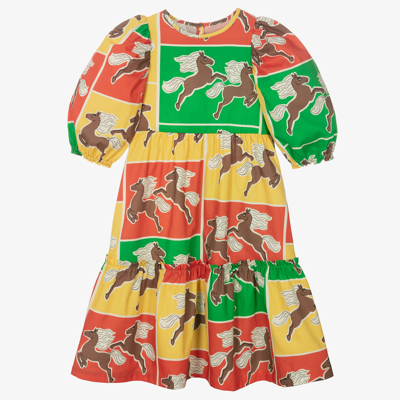 Mini Rodini Babies' Girls Green Cotton Dress