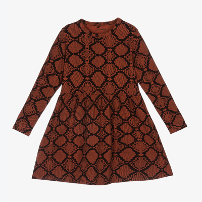 Mini Rodini Babies' Girls Brown Cotton Snake Dress