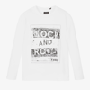 Ikks Boys White Organic Cotton Top In White