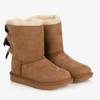 UGG UGG JUNIOR GIRLS BROWN SUEDE BOOTS