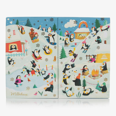 Milledeux Kids' Girls Penguin Advent Calendar In Blue