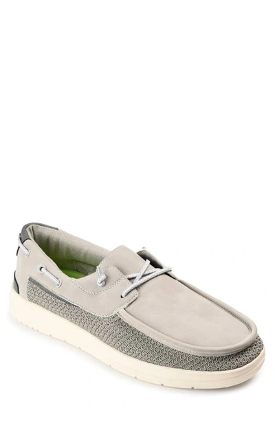 Vance Co. Moc Toe Boat Sneaker In Grey