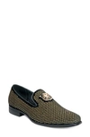 Stacy Adams Swagger Venetian Loafer In Black/gold