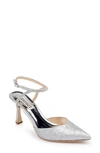 Badgley Mischka Kamilah Ankle Strap Pump In Silver