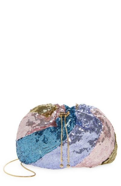 Rosantica Multicoloured Fatale Paillettes Sequin Pouch Bag