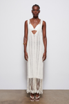 Jonathan Simkhai Kamilah Fringe Dress In Ivory