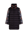 Etro High-neck Printed Puffer Jacket In Black